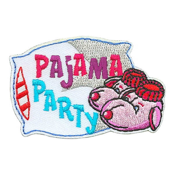 12 pieces 2" Custom Activity Scouts Applique Fun Patches - Pajama Party Patch 2