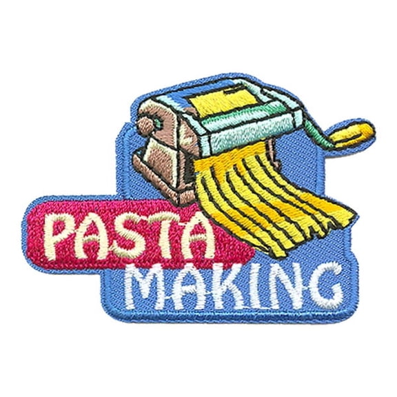 12 pieces 2" Custom Activity Scouts Applique Fun Patches - Pasta Making Patch