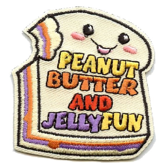 12 pieces 2" Custom Activity Scouts Applique Fun Patches - Peanut Butter and Jelly Patch