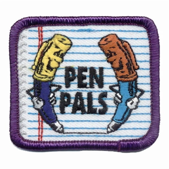 12 pieces 2" Custom Activity Scouts Applique Fun Patches - Pen Pals (2 Pens) Patch