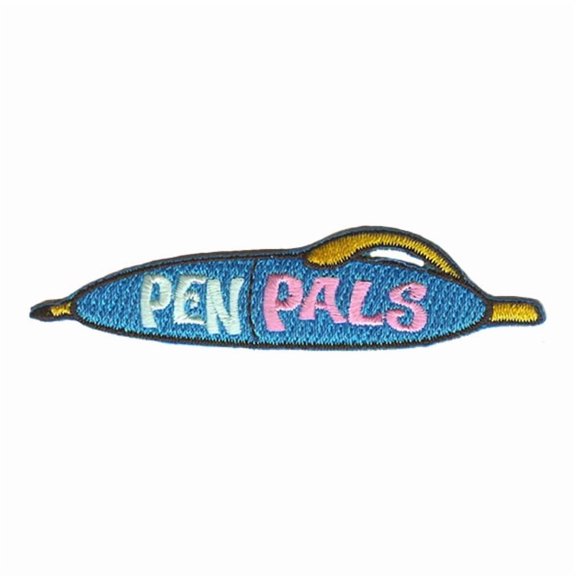 12 pieces 2" Custom Activity Scouts Applique Fun Patches - Pen Pals Patch 2