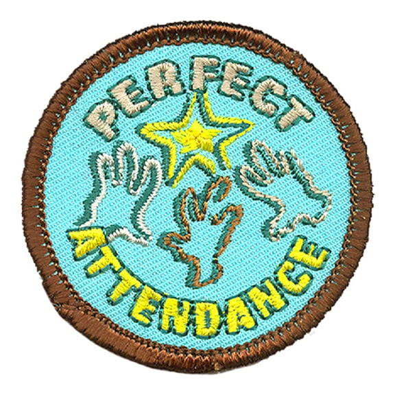 12 pieces 2" Custom Activity Scouts Applique Fun Patches - Perfect Attendance Patch 1