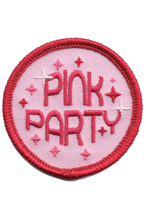 12 pieces 2" Custom Activity Scouts Applique Fun Patches - Pink Party Patch