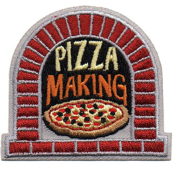 12 pieces 2" Custom Activity Scouts Applique Fun Patches - Pizza Making Patch