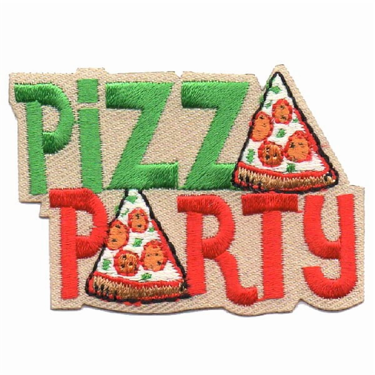 12 pieces 2" Custom Activity Scouts Applique Fun Patches - Pizza Party Patch 2