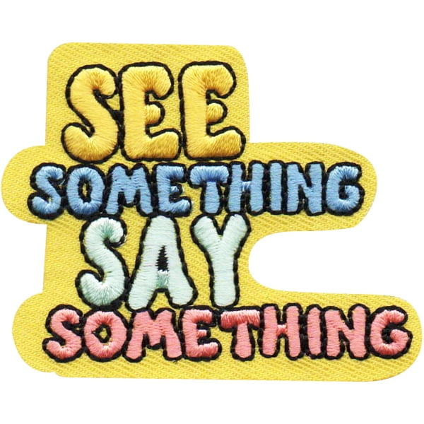 12 pieces 2" Custom Activity Scouts Applique Fun Patches - See Something Say Patch
