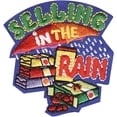 thumbnail image 1 of 12 pieces 2" Custom Activity Scouts Applique Fun Patches - Selling in the Rain Patch, 1 of 1