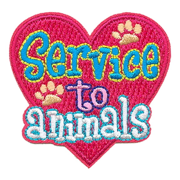 12 pieces 2" Custom Activity Scouts Applique Fun Patches - Service To Animals Patch
