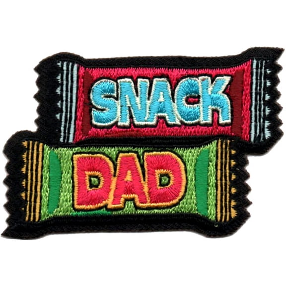12 pieces 2" Custom Activity Scouts Applique Fun Patches - Snack Dad Patch