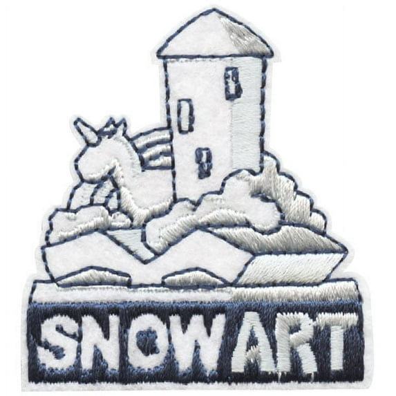 12 pieces 2" Custom Activity Scouts Applique Fun Patches - Snow Art Patch