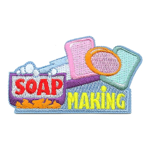 12 pieces 2" Custom Activity Scouts Applique Fun Patches - Soap Making Patch 1