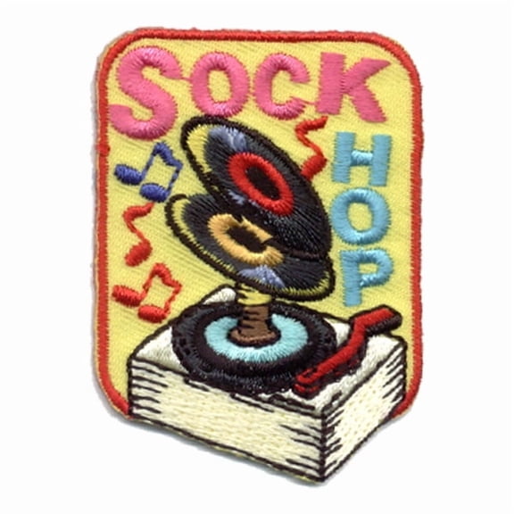 12 pieces 2" Custom Activity Scouts Applique Fun Patches - Sock Hop (Records) Patch