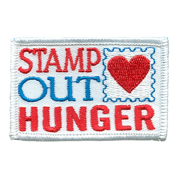 12 pieces 2" Custom Activity Scouts Applique Fun Patches - Stamp Out Hunger Patch 2