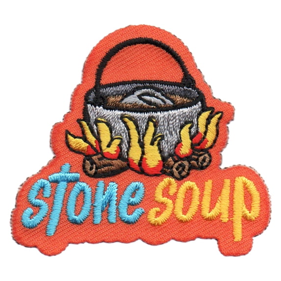 12 pieces 2" Custom Activity Scouts Applique Fun Patches - Stone Soup Patch