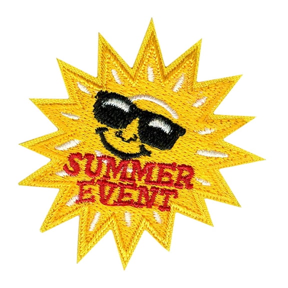 12 pieces 2" Custom Activity Scouts Applique Fun Patches - Summer Event – Sun Patch