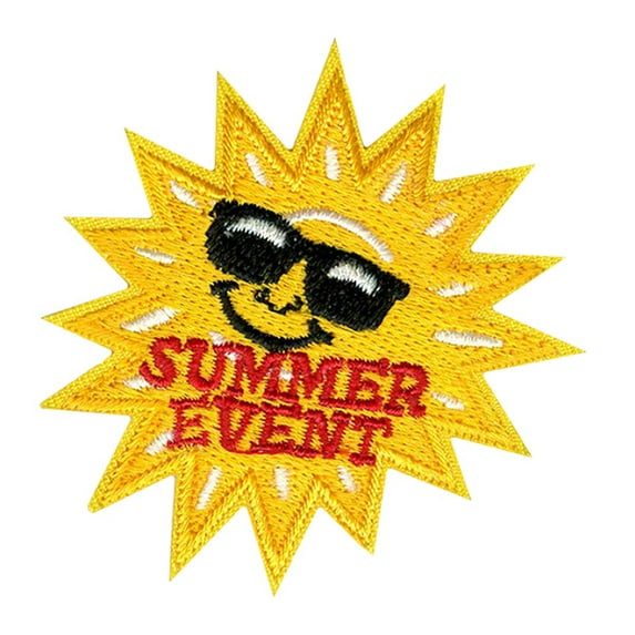 12 pieces 2" Custom Activity Scouts Applique Fun Patches - Summer Event – Sun Patch