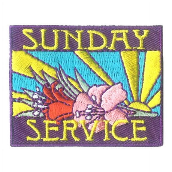12 pieces 2" Custom Activity Scouts Applique Fun Patches - Sunday Service Patch 1