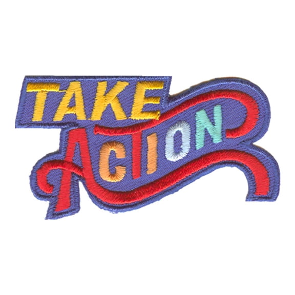 12 pieces 2" Custom Activity Scouts Applique Fun Patches - Take Action Patch