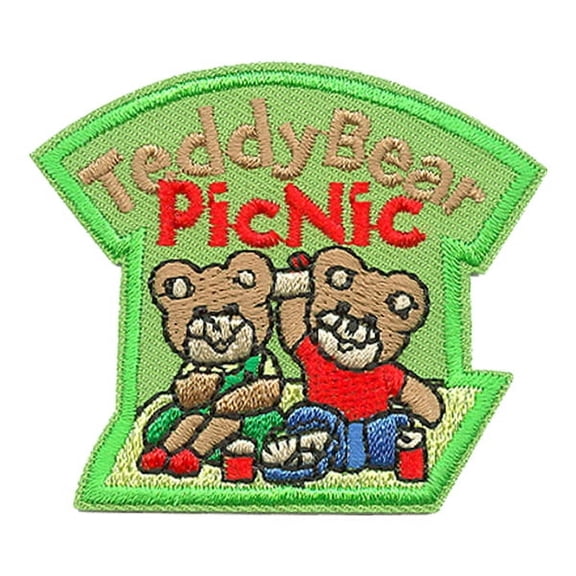 12 pieces 2" Custom Activity Scouts Applique Fun Patches - Teddy Bear Picnic Patch