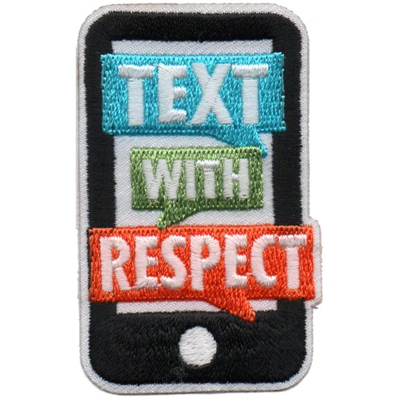 12 pieces 2" Custom Activity Scouts Applique Fun Patches - Text With Respect Patch