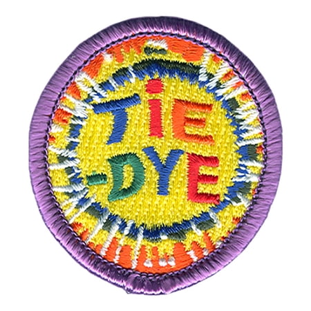 12 pieces 2" Custom Activity Scouts Applique Fun Patches - Tie-Dye Circle Patch