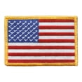 thumbnail image 1 of 12 pieces 2" Custom Activity Scouts Applique Fun Patches - US Flag Lg/Gold 3.5 X 2 3/8, 1 of 1