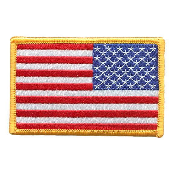 12 pieces 2" Custom Activity Scouts Applique Fun Patches - US Flag Reverse 3.5 X 2 3/8