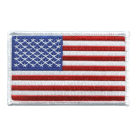 12 pieces 2" Custom Activity Scouts Applique Fun Patches - US Flag Sm/White 3.5 X 2