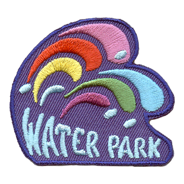 12 pieces 2" Custom Activity Scouts Applique Fun Patches - Water Park (Wave) Patch