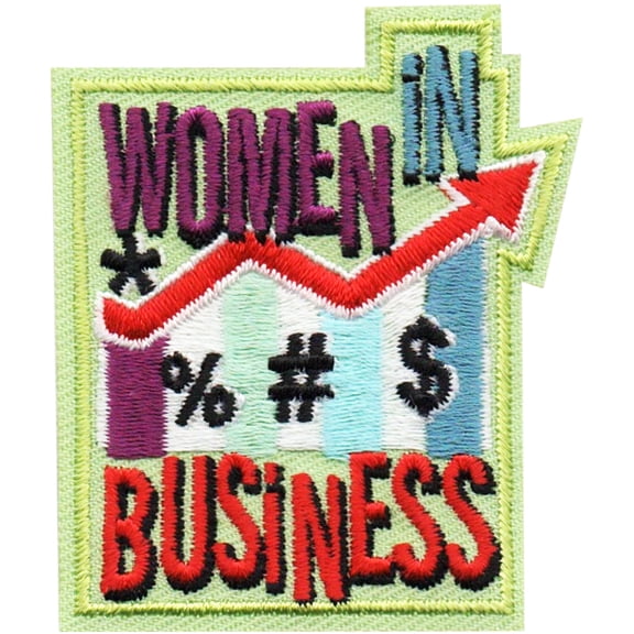 12 pieces 2" Custom Activity Scouts Applique Fun Patches - Women in Business Patch