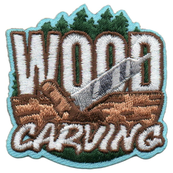 12 pieces 2" Custom Activity Scouts Applique Fun Patches - Wood Carving Patch