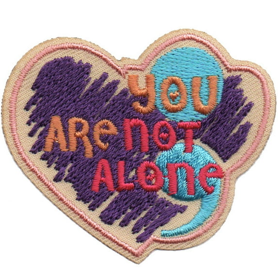 12 pieces 2" Custom Activity Scouts Applique Fun Patches - You Are Not Alone Patch
