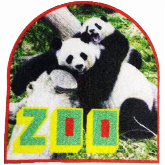12 pieces 2" Custom Activity Scouts Applique Fun Patches - Zoo (Panda) Patch