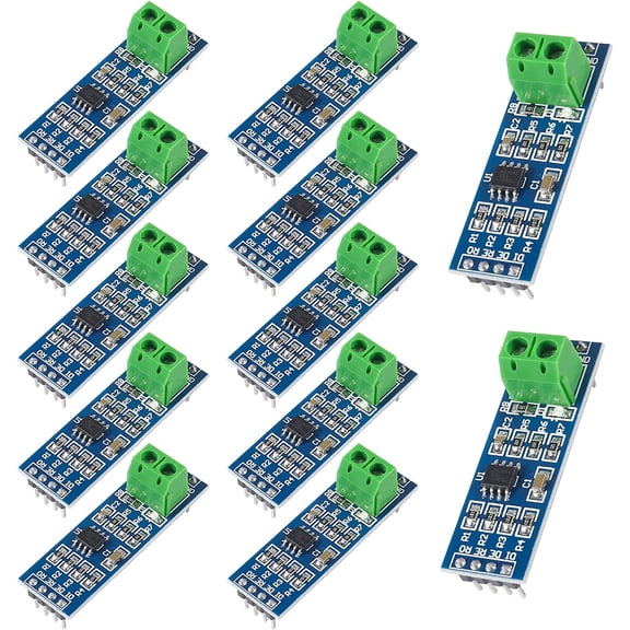 12 pieces of 485 transceiver module serial to 485 instrument interface module 458 chip-485 communication transceiver 5 development board serial adapter for Raspberry Pi