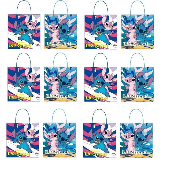 Disney Lilo and Stitch Female Party Bags, 6", 12 Piece