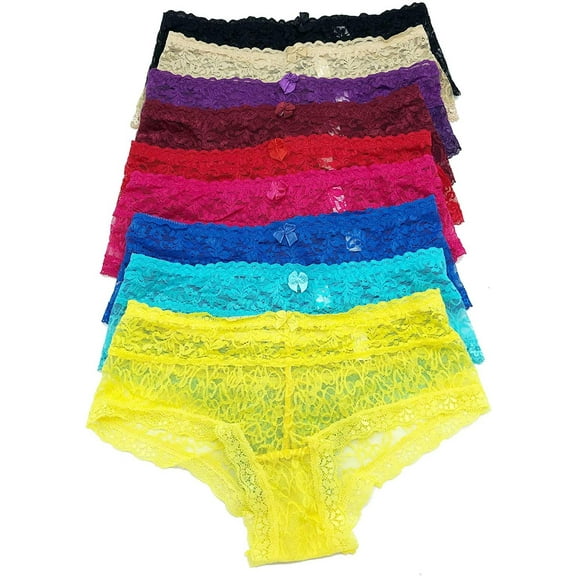 12 pieces Underwear Basic Women Assorted Bikini Panty S M L XL (Large)