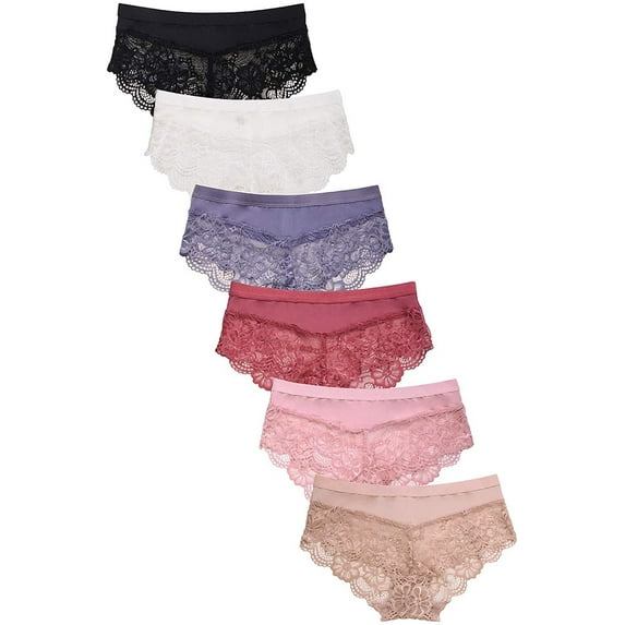 12 pieces of Boxer Women Sexy Hipster Lace Boyshort Panty S-3XL Regular + Plus Size (X-LARGE)
