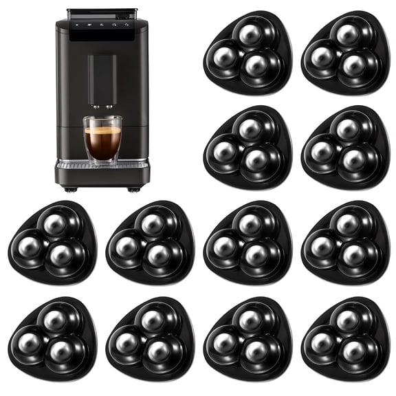 12 pieces of self-adhesive electrical roller bench tops, 360 rotating coffee pot slider furniture wheels, suitable for small appliances, storage boxes, trash cans, coffee machines
