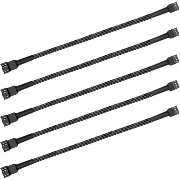 12" pwm Fan Extension Cable4 pin Fan Extension CableCable Extension pcPC Fan Extension Cable, PWM Fan Extension Cable, PWM Extension Cable (12"30cm 5pcs)