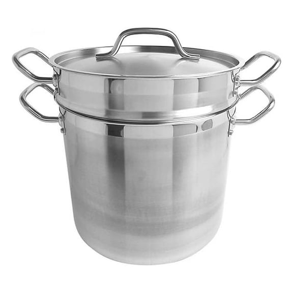 12 qt. Stainless Steel Pasta Cooker with Lid and Encapsulated Base - Multipurpose Cookware Pasta Pot Steamer Vegetable Asparagus Cooker Multi Pots Oven Safe & Induction Ready