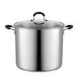 12 qt. Stainless Steel Stock Pot in Black and Stainless Steel with ...