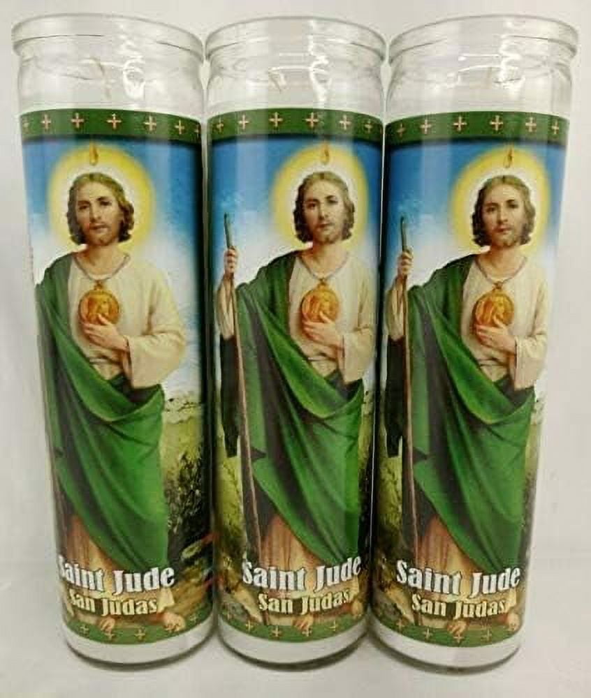 12 saint jude, san judas religious candle, devotional, vigil, novena, prayer, saints, candles
