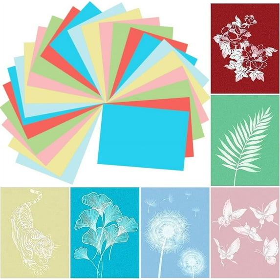 12 sheets Cyanotype Paper Sun Print Paper Kit 5.8 x 8.3in Solar Drawing Paper Sensitivity Nature Printing Paper High Sensitive Sun Paper for Adults Crafts DIY Project DIY