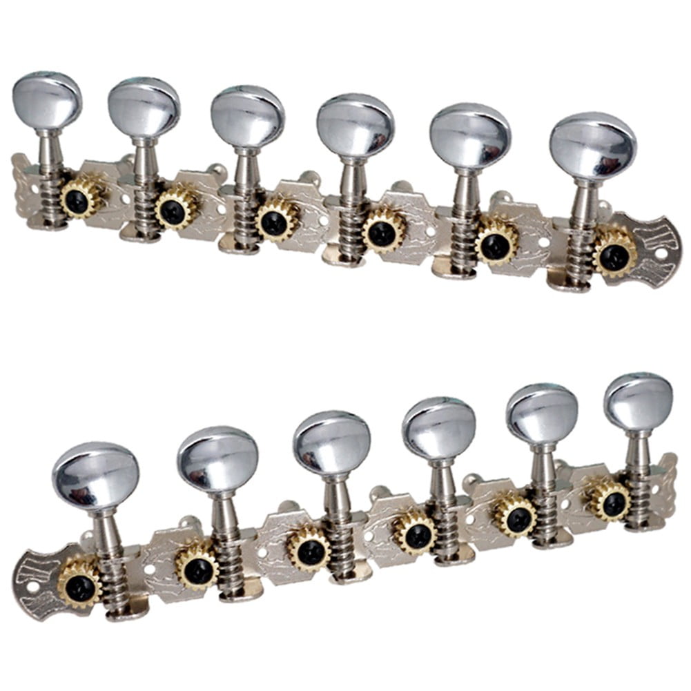 Gerich 12 string Acoustic Guitar Tuning Pegs Tuners Key 6L 6R Round Machine Heads In A Line Parts Universal Instruments Guitar Parts