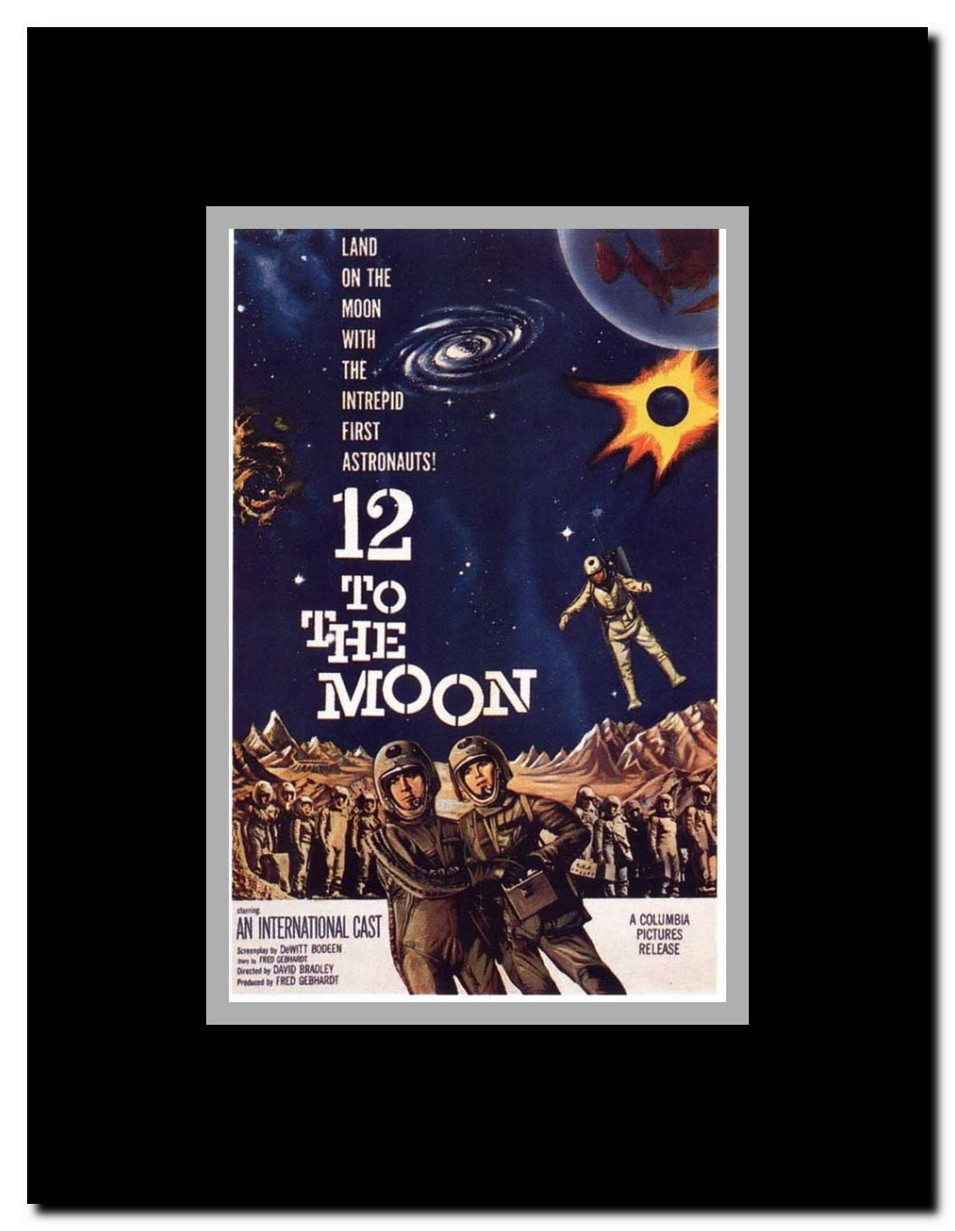 12 to the Moon Framed Movie Poster