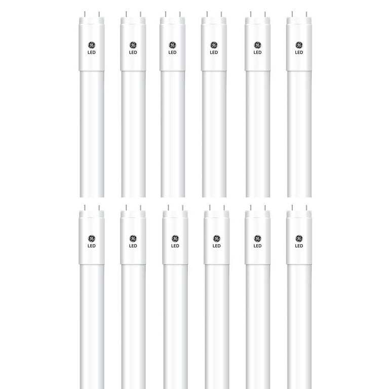 GE 12 Tubes LED Tube T8 48 inch 3000K Warm White 15 Watts 1800 Lumens Type A Plug and Play Fast and Easy LED Upgrade for 4 ft T8 Fluorescent