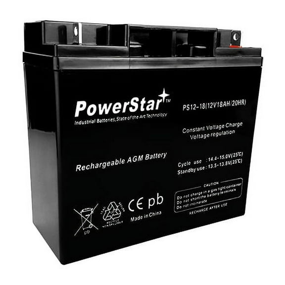 12 volt 18 Ah Rechargeable Battery by PowerStar