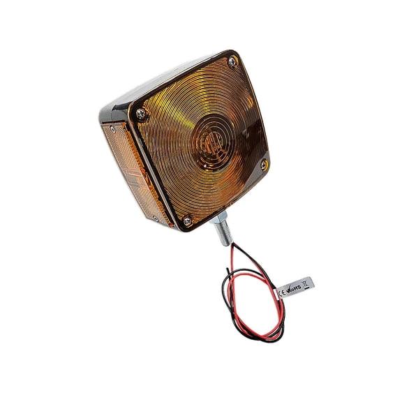 12-volt LED Fender & Cab Mount Warning Light w/ amber / amber lenses Fits International Ford John Deere Massey Allis Chalmers Case Cockshutt Minneapolis Moline White / Oliver Tractor 537328R91 A44201