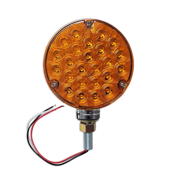 12-volt LED Fender & Cab Warning Light w/ amber & red lenses Fits International Ford John Deere Massey Allis Chalmers Case Cockshutt Minneapolis Moline White / Oliver Tractor