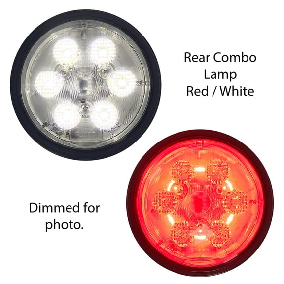 12-volt LED Rear Combo Lamp, Red/White Fits International Allis Chalmers Case Cockshutt Minneapolis Moline White / Oliver Tractor
